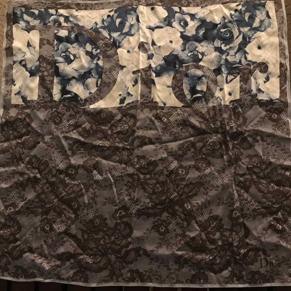 Vintage Dior scarf floral design